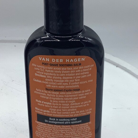 Van Der Hagen Post Shave Soothing Balm 3.4 Oz Bottle Soothes Redness Irritation - Picture 2 of 6
